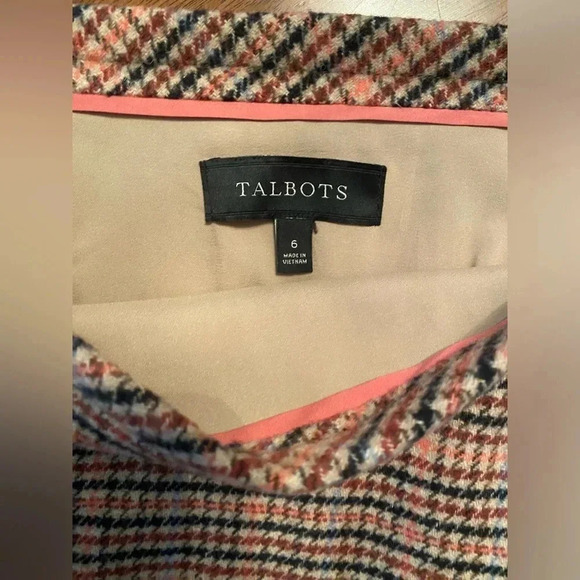 Talbots Multi Color Plaid Wool Zip Close A-Line Lined Mini Skirt Women’s 6 EUC - Picture 6 of 12